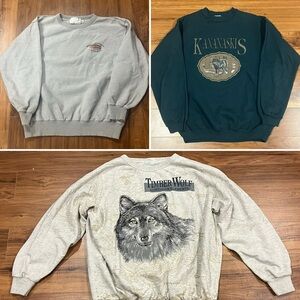 🇨🇦 Vintage Canadiana 3 Crewneck Bundle 🍁